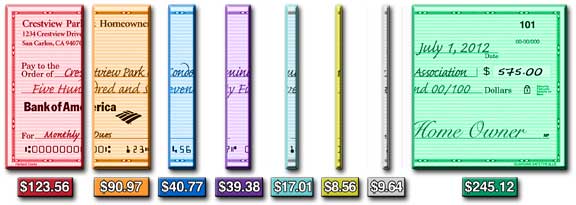 Info graphic showing how a monthly bill was allocated