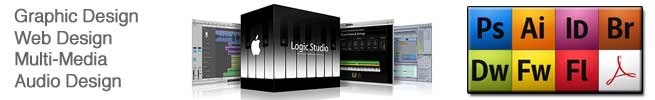 Graphics and Audio Design programs: Logic Pro X, Adobe Creative Cloud