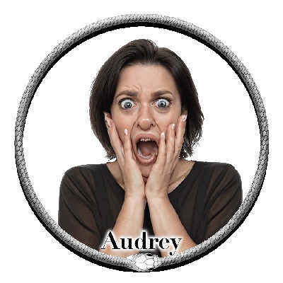 Audrey - Neurotic, highly-strung, and attention-seeking, floating in the outer orbit of Rebecca's circle of cronies.